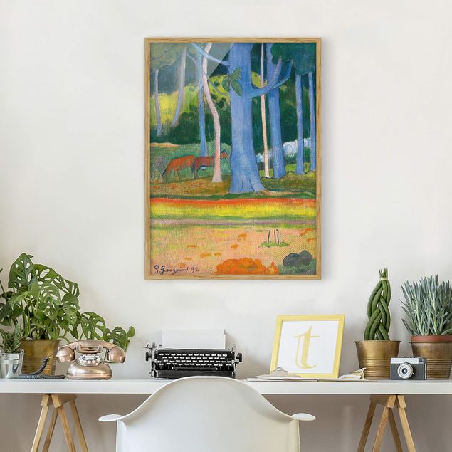 Landschaftsbilder mit Rahmen Paul Gauguin - Waldlandschaft