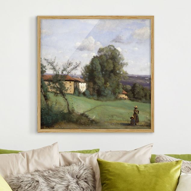 Bilder Romantik Jean-Baptiste Camille Corot - Ein Bauernhof