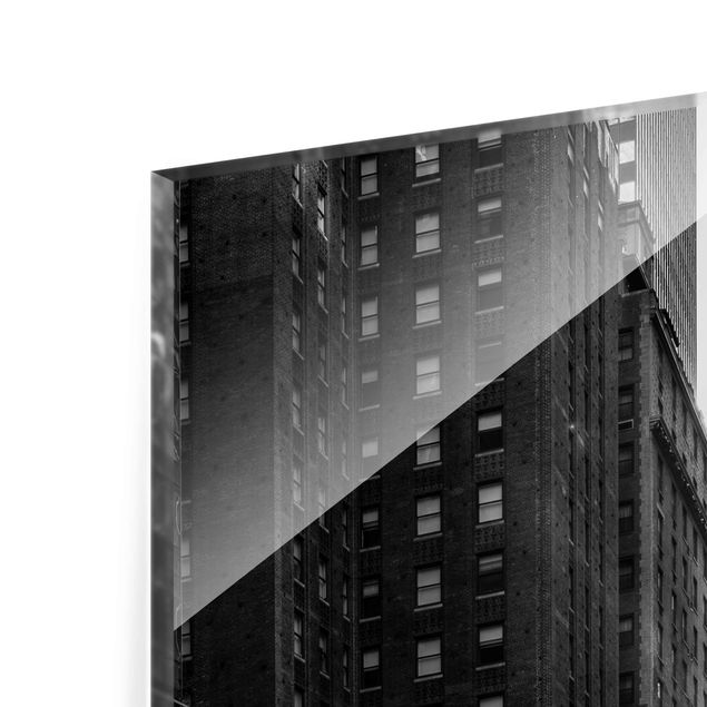Glasbild - Lebhaftes New York - Quadrat 1:1