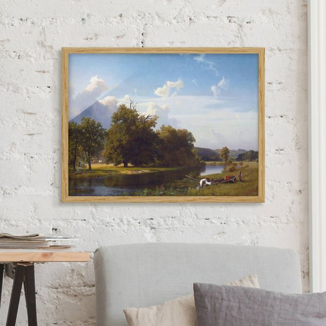 Bilder Romantik Albert Bierstadt - Flusslandschaft