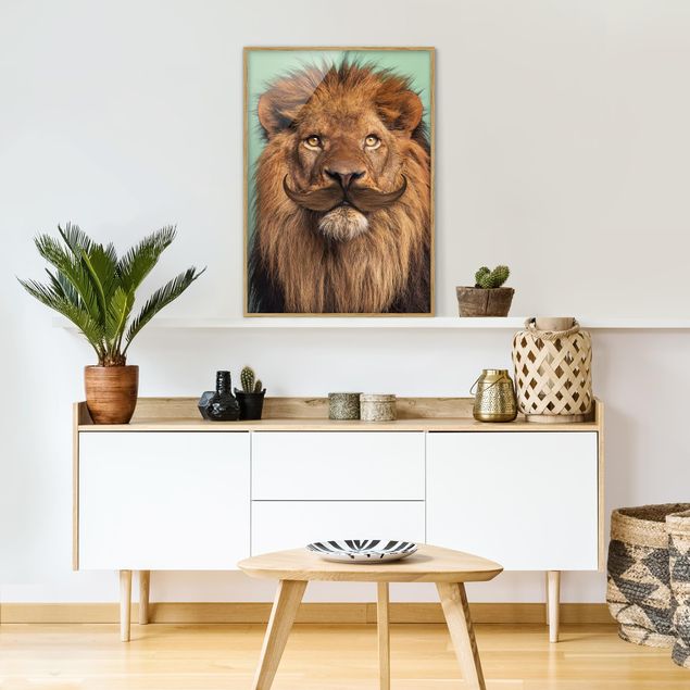 Bilder für die Wand Löwe mit Bart