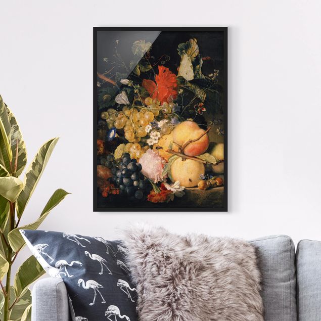 Rokoko Bilder Jan van Huysum - Früchte Blumen und Insekten
