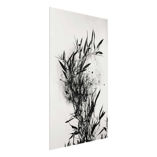 Wandbilder Grafische Pflanzenwelt - Schwarzer Bambus