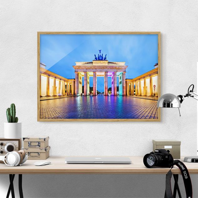 Schöne Wandbilder Erleuchtetes Brandenburger Tor