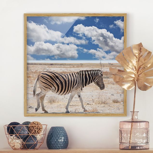 Wandbilder abstrakt Zebra in der Savanne