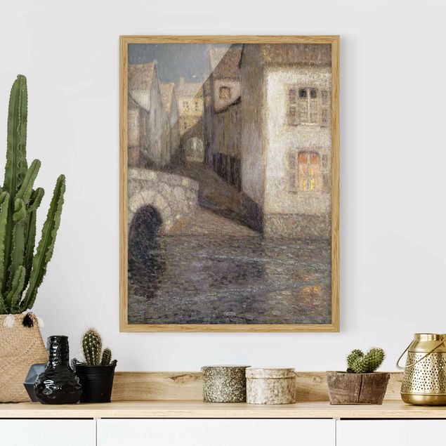 Kunstdrucke mit Rahmen Henri Le Sidaner - Die Häuser am Fluss