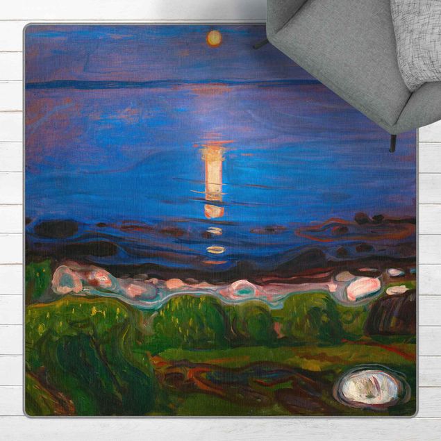 Kunstdruck Expressionismus Edvard Munch - Sommernacht am Meeresstrand