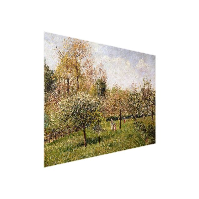 Kunstdruck Pointillismus Camille Pissarro - Frühling in Eragny