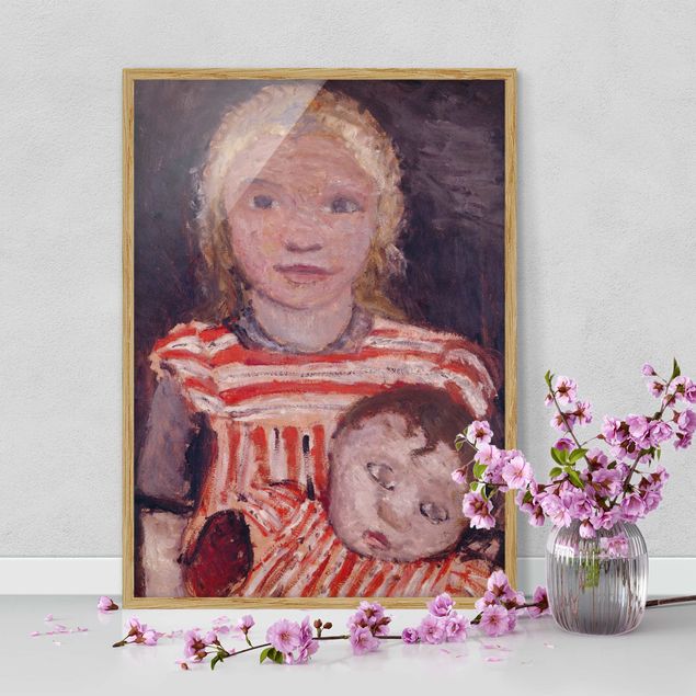 Kunstdruck Expressionismus Paula Modersohn-Becker - Mädchen mit Puppe