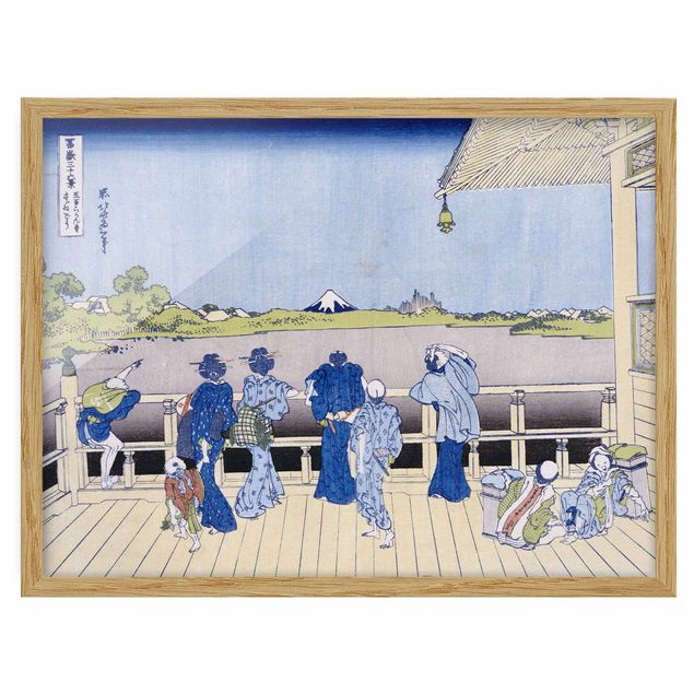 Wandbilder mit Rahmen Katsushika Hokusai - Die Sazai Halle