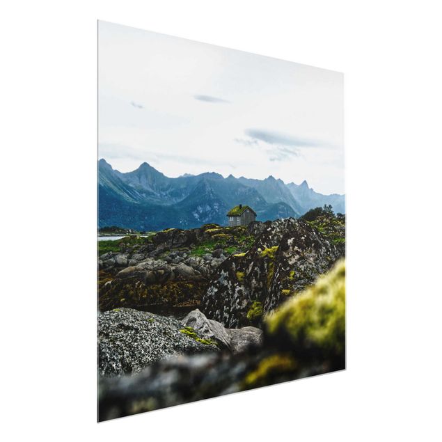 Bilder für die Wand Einsame Hütte in Norwegen