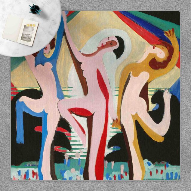 Moderner Teppich Ernst Ludwig Kirchner - Farbentanz