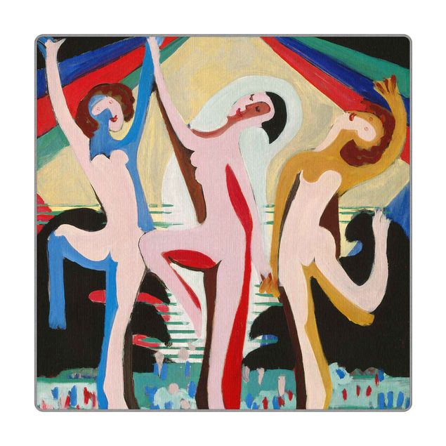 Gewebeteppich Ernst Ludwig Kirchner - Farbentanz