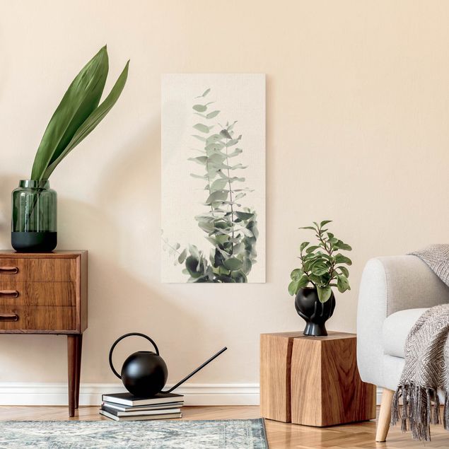 Leinwandbilder Wohnzimmer modern Eukalyptus im Weißen Licht