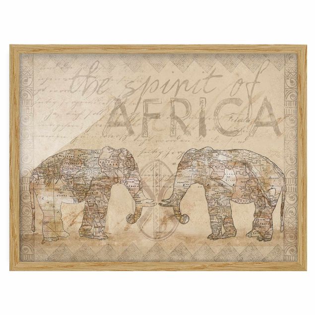 Wandbilder Vintage Collage - Spirit of Africa