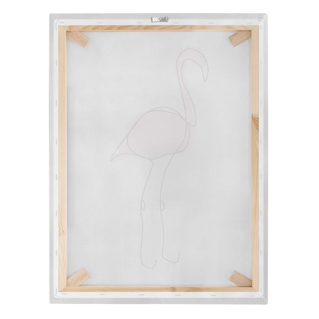 Bilder für die Wand Flamingo Line Art