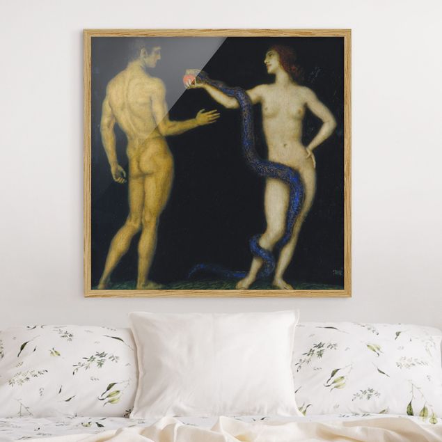 Kunstdrucke mit Rahmen Franz von Stuck - Adam und Eva