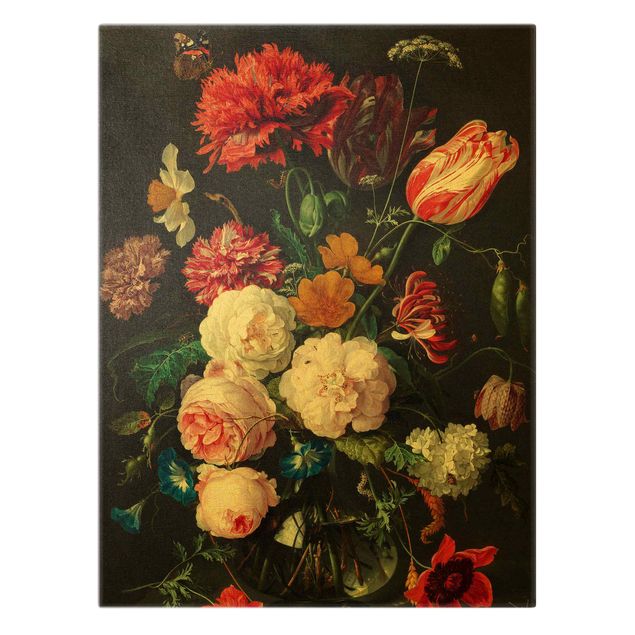 Wandbilder Jan Davidsz de Heem - Stillleben mit Blumen in einer Glasvase