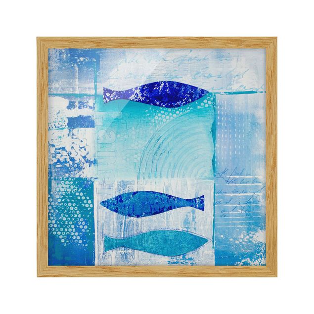 Wandbilder mit Rahmen Fish in the blue