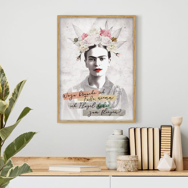 Gerahmte Kunstdrucke Frida Kahlo - Zitat