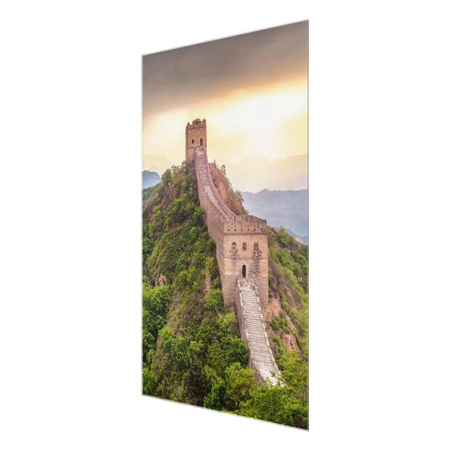 Glasbild - Die unendliche Mauer von China - Hochformat 2:3