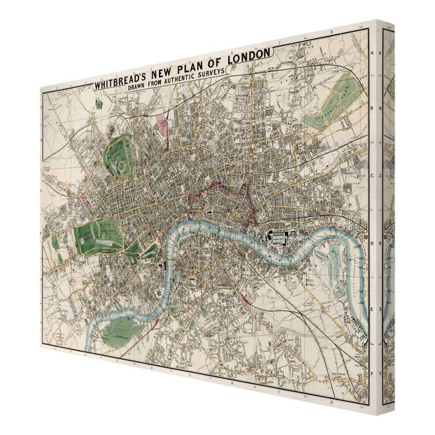 Wandbilder Vintage Stadtplan London