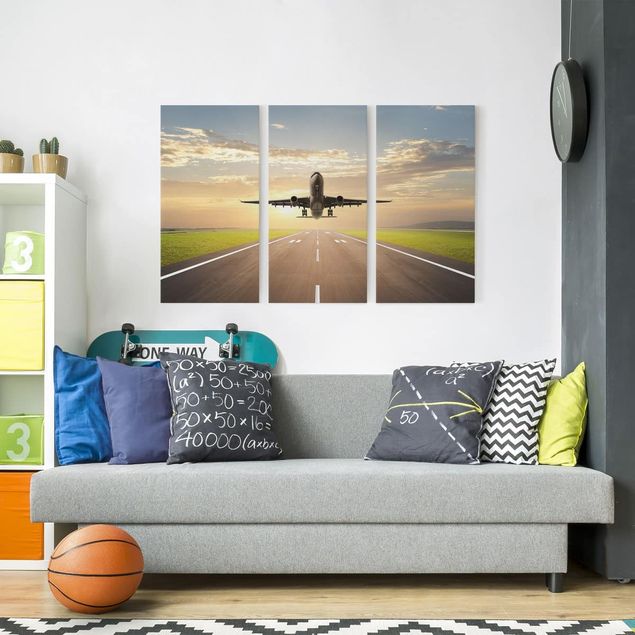 Schöne Wandbilder Startendes Flugzeug