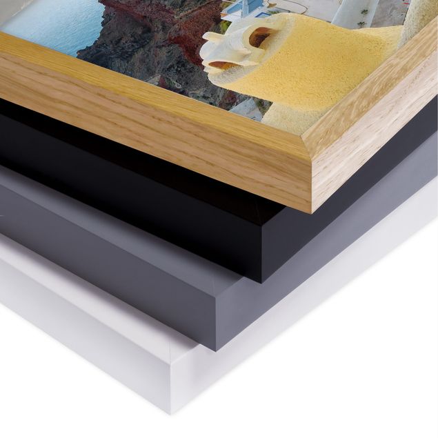 Bild mit Rahmen - Santorini - Quadrat 1:1