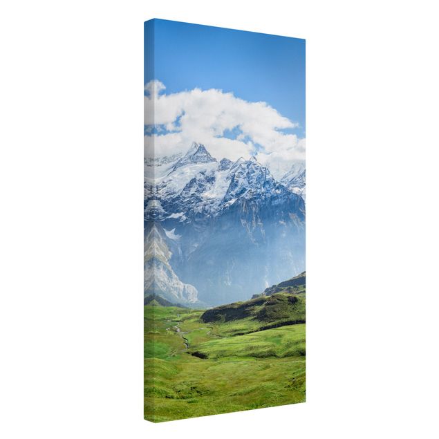 Leinwand Kunstdruck Schweizer Alpenpanorama