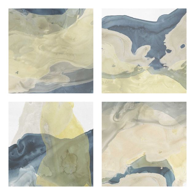 Leinwandbild Kunstdruck Ozean und Wüste Set II