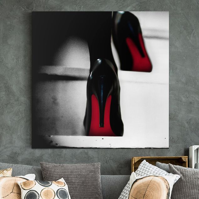 Leinwandbild Kunst-Druck 120x60 Bilder Sinnlichkeit  Rote High Heels 