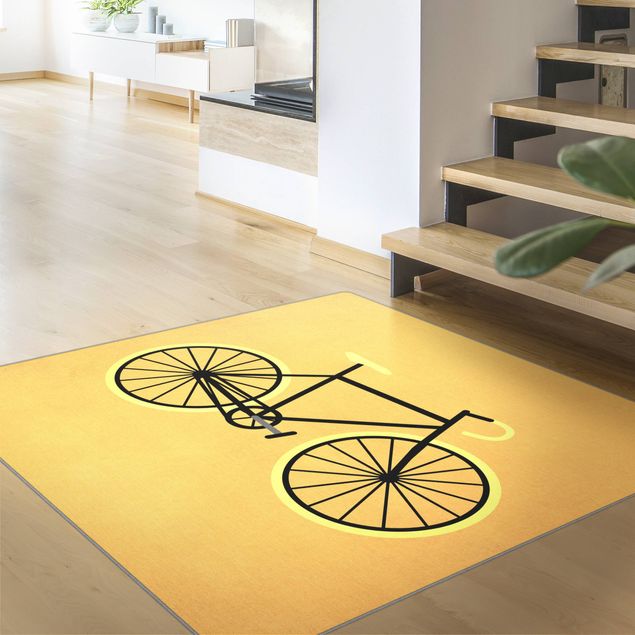 Teppiche Fahrrad in Gelb