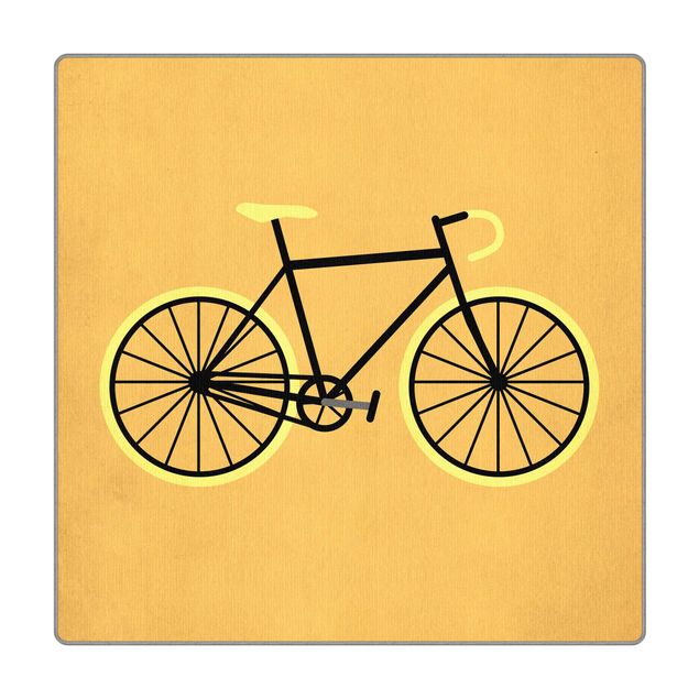 Teppich - Fahrrad in Gelb