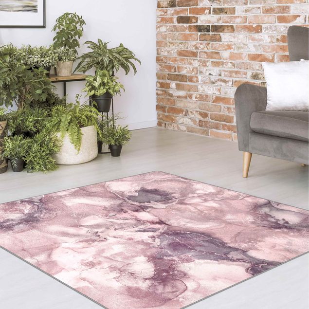 Teppiche Farbexperimente Marmor Violett