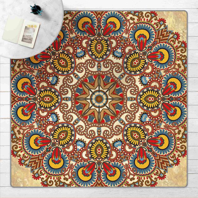 Teppich Orientalisch Farbiges Mandala