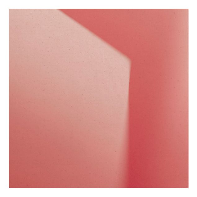 Moderne Leinwandbilder Wohnzimmer Farbiges Schattenspiel Pink