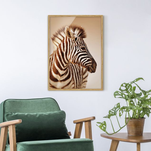 Schöne Wandbilder Zebra Baby Portrait