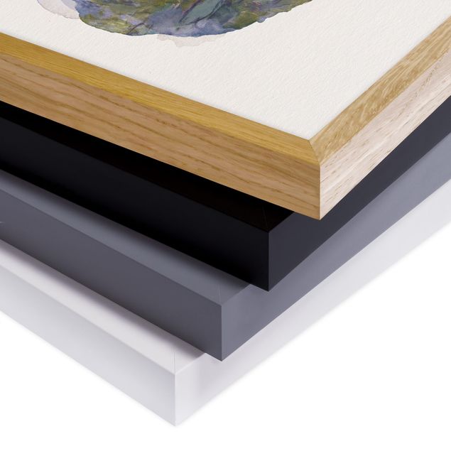 Kunstdrucke mit Rahmen Wasserfarben - Claude Monet - Seerosen (Nympheas)