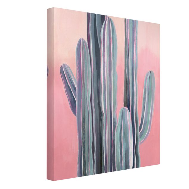 Wandbilder Kaktus auf Rosa I