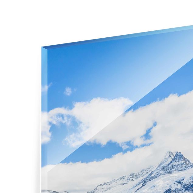 Glasbild - Schweizer Alpenpanorama - Hochformat 2:3