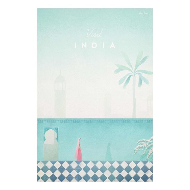 Bilder auf Glas Reiseposter - Indien