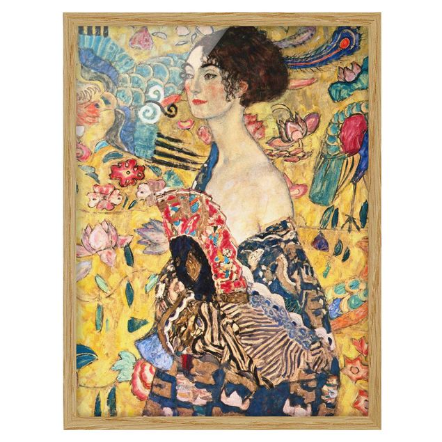 Wandbilder Gustav Klimt - Dame mit Fächer