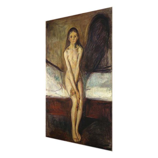 Glasbild - Edvard Munch - Pubertät - Hochformat 4:3