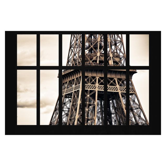 Kunstdruck Philippe Hugonnard Fenster Eiffelturm Paris