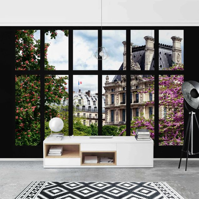 Fototapete modern Fenster Frühling II Paris