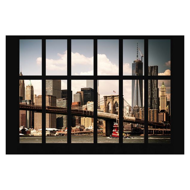 Philippe Hugonnard Fenster New York Brooklyn Bridge