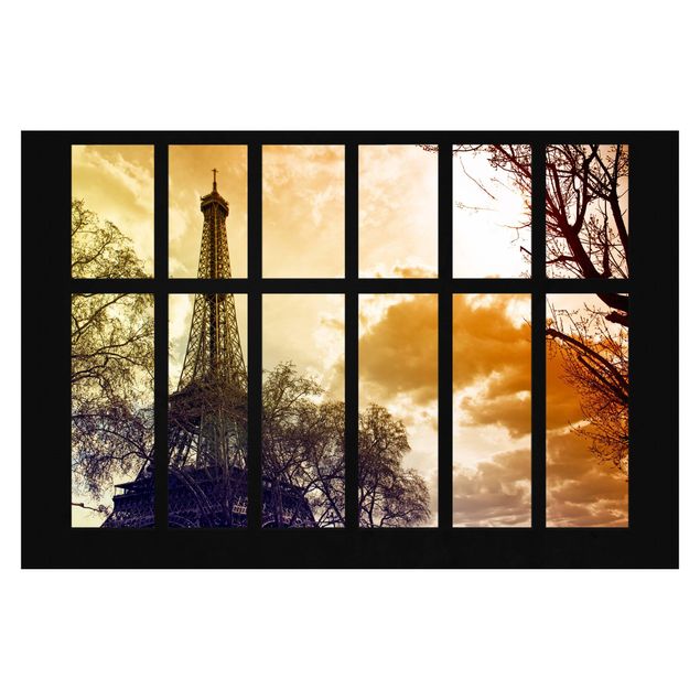 Philippe Hugonnard Fenster Sonnenaufgang Paris Eiffelturm