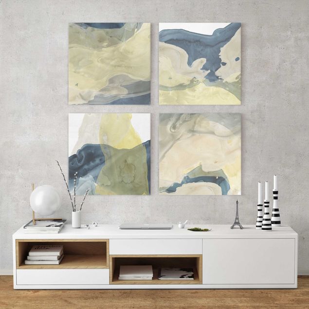 Wandbilder abstrakt Ozean und Wüste Set II