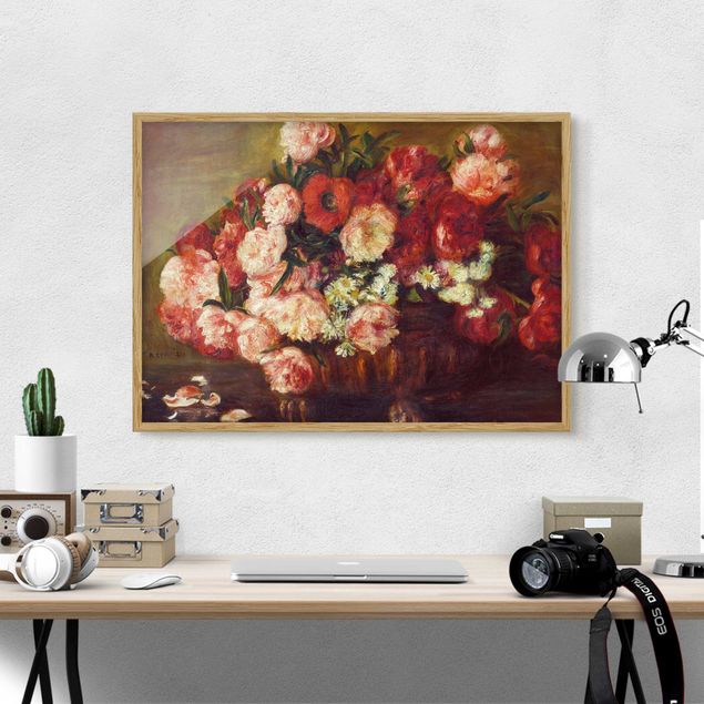 Bilder mit Rahmen Blumen Auguste Renoir - Stillleben mit Pfingstrosen