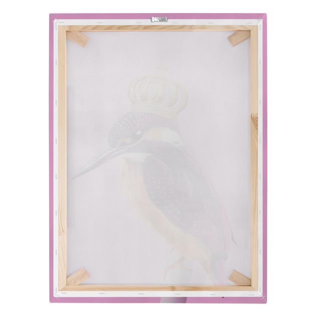 Wandbilder Rosa Eisvogel mit Krone